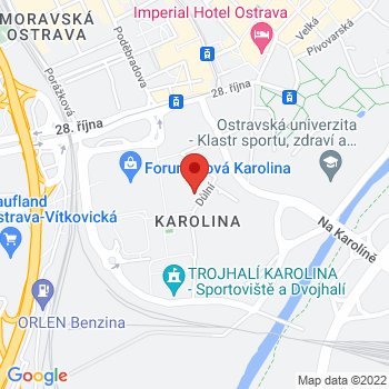 Google map: Důlní 3347/1, Ostrava