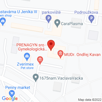 Google map: Náměstí Václava Vacka 1668/15, Ostrava